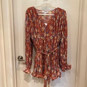 VICI Pleated Floral Romper